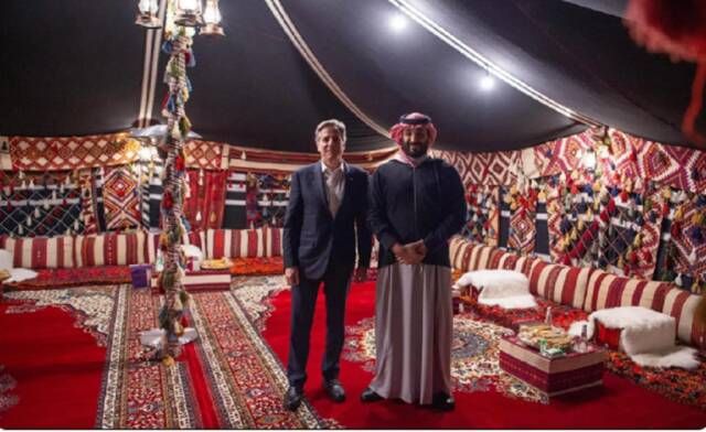 ولي العهد يبحث مع أنتوني بلينكن مجالات التعاون المشترك ومستجدات أحداث غزة