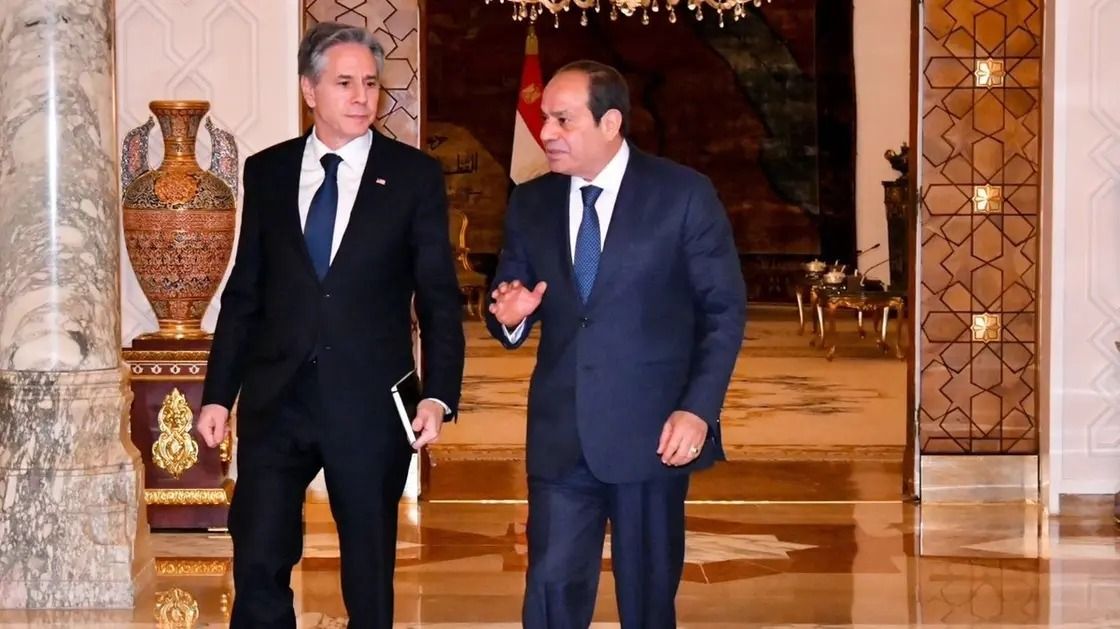 "مباحثات السيسي وبلينكن في القاهرة" تأكيد على حل الدولتين ورفض التهجير