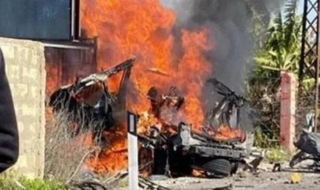 مسيرة إسرائيلية تستهدف سيارة بمنطقة كفرا بالجنوب اللبنانى