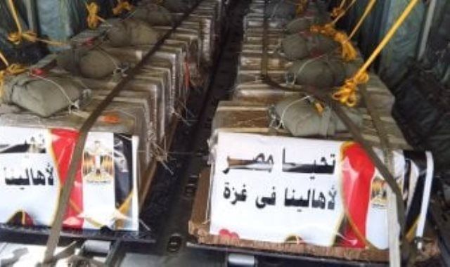 القوات الجوية المصرية تواصل أعمال إسقاط المساعدات على غزة (فيديو)