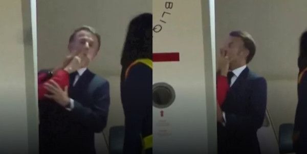 أول تعليق من ماكرون على "صفعة زوجته": الفيديو صحيح