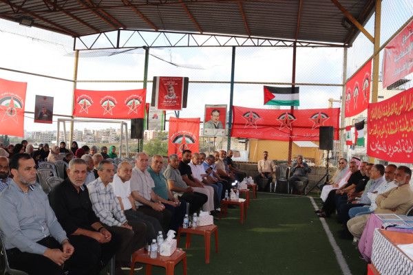 مهرجان سياسي وجماهيري في مخيم البرج الشمالي بجنوب لبنان باليوم الوطني لشهداء الجبهة الديمقراطية
