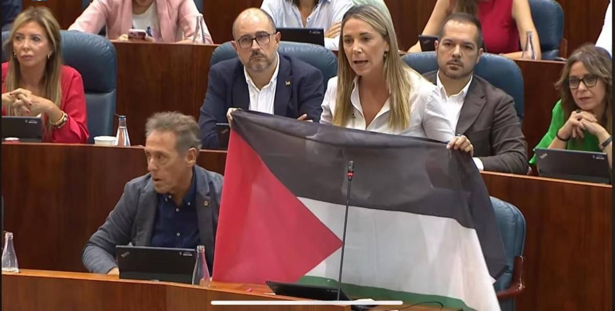 لحظة مواجهة في البرلمان الإسباني.. نائبة ترفع علم فلسطين متحدية قرار حظره بالمدارس