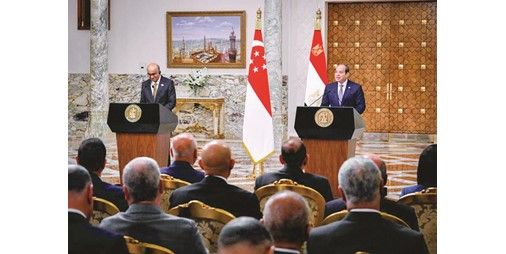 السيسي: هناك توافق كبير مع سنغافورة حول رؤيتنا لوضع حدّ للكارثة الإنسانية في غزة