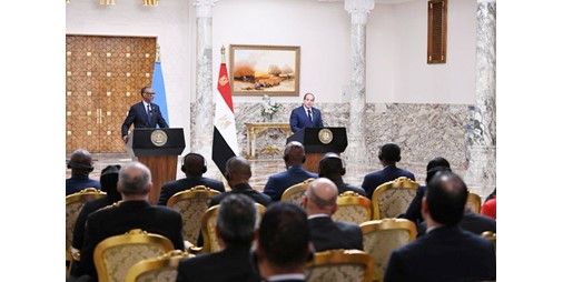 السيسي استقبل نظيره الرواندي: مصر لن تقبل المساس بحقوقها المائية