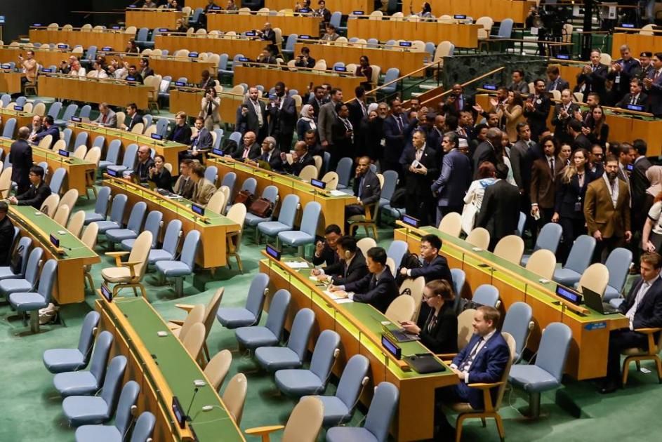 خلال كلمة نتنياهو.. انسحاب معظم الوفود من قاعة الأمم المتحدة