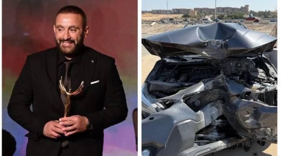 أحمد السقا ينجو من الموت بمعجزة.. حادث مروع يحطم سيارته
