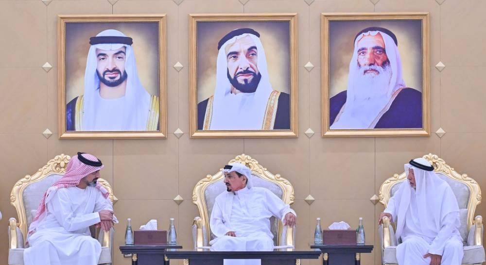حاكم عجمان وولي عهده يعزيان في وفاة الشيخة حصة عبيد الشامسي