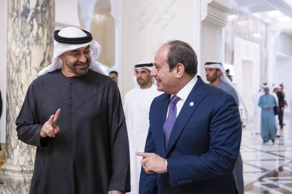 محمد بن زايد والرئيس المصري: «حل الدولتين» هو المسار الوحيد لتحقيق السلام