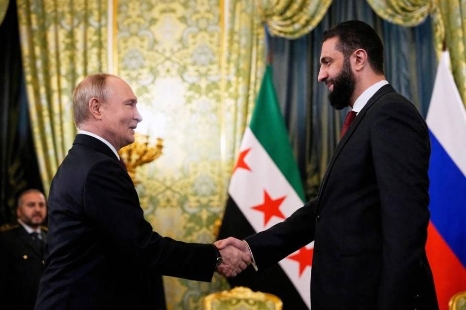 الشرع يتعهد لبوتين باحترام الاتفاقات السابقة بين سوريا وروسيا