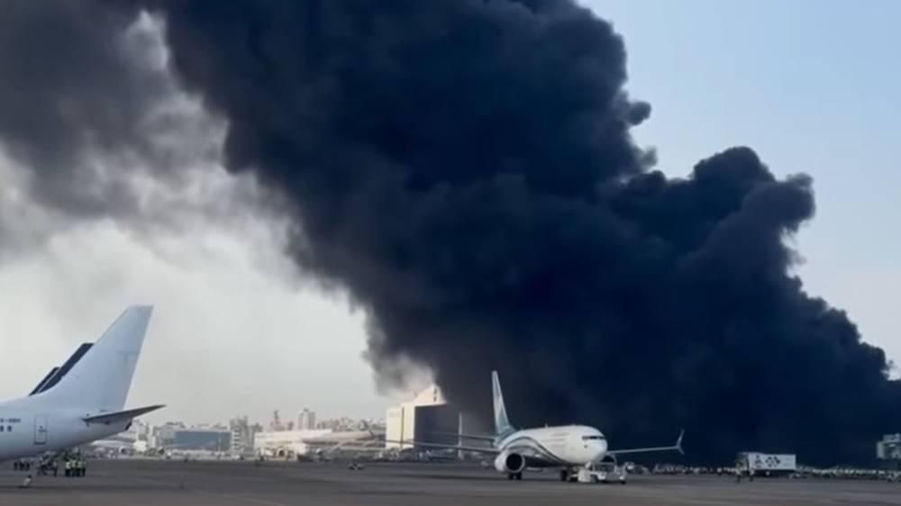 حريق هائل في أكبر مطارات بنجلاديش