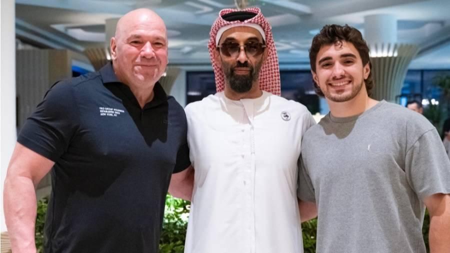 طحنون بن زايد يبحث مع رئيس منظمة UFC تعزيز رياضة الفنون القتالية المختلطة