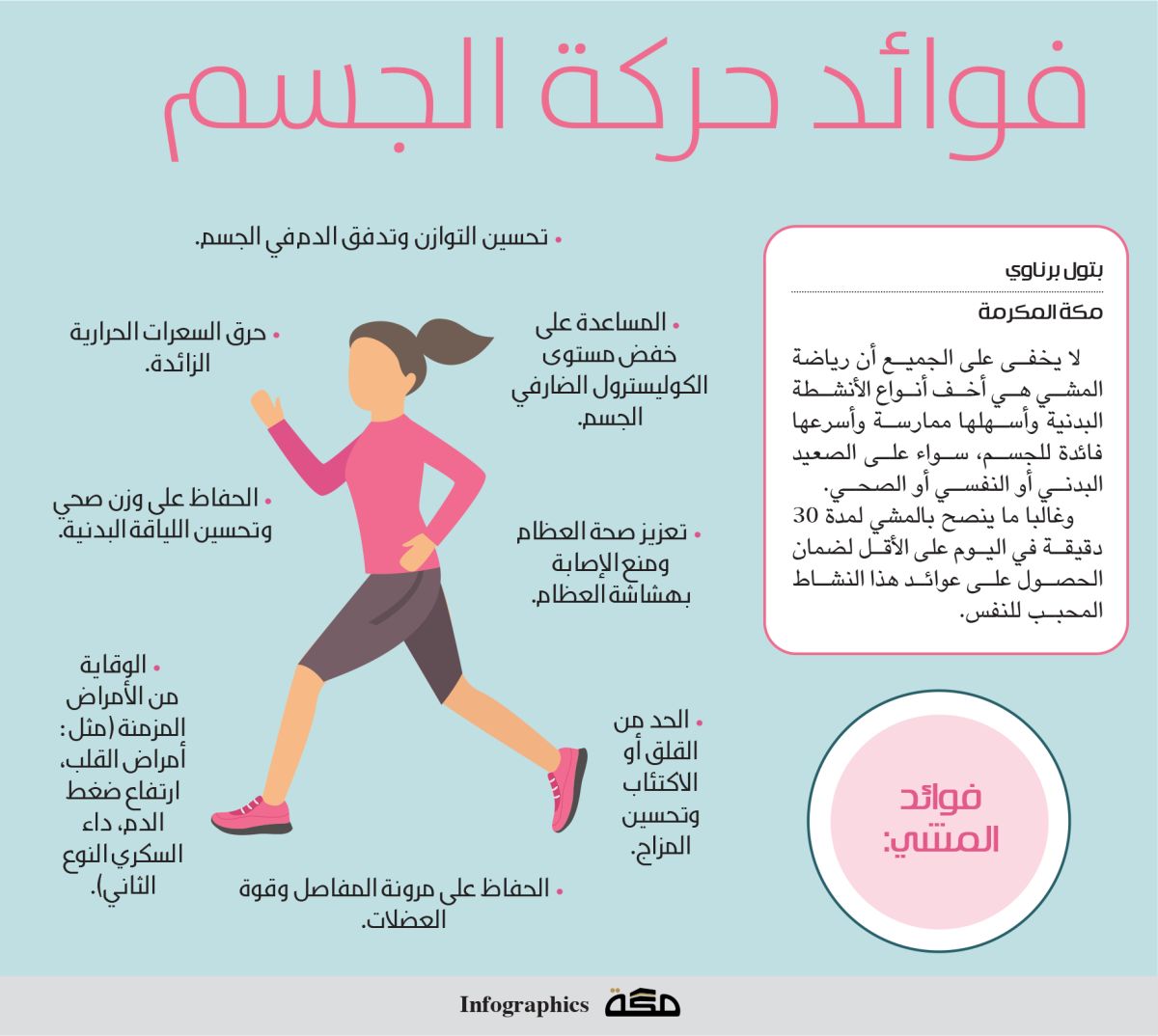 إنفوجرافيك: فوائد حركة الجسم