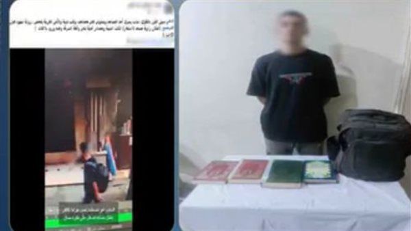 فيديو يفضح لص بيت الله، سرقة كتب من داخل مسجد فى المحلة