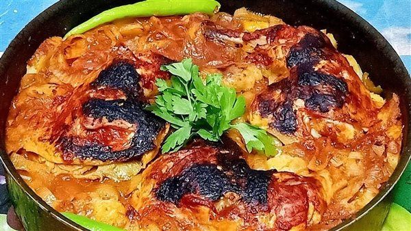 طريقة عمل صينية بطاطس بالفراخ لغداء مصري شهي