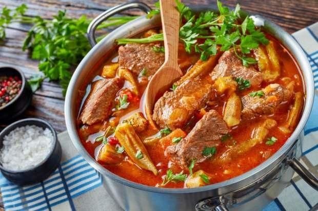 البامية باللحمة