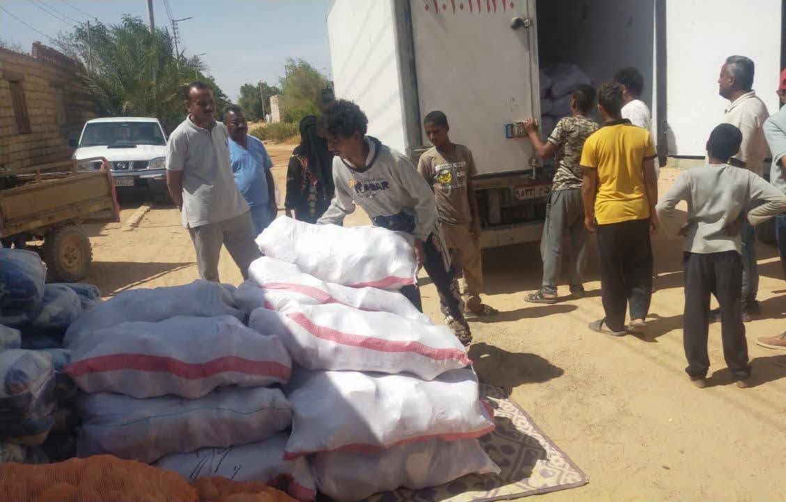 قوافل غذائية وفرق فنية لإصلاح شبكات الري بقرى بشاير الخير وتوماس وعافية بأسوان