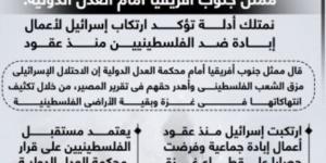 إسرائيل داخل القفص.. مرافعة تاريخية لجنوب افريقيا أمام العدل الدولية.. إنفوجراف