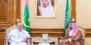 ولي العهد يلتقي الرئيس الموريتاني ويبحثان مجمل العلاقات الثنائية