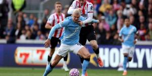 هالاند يقود مانشستر سيتي للفوز على برنتفورد ويعتلي صدارة الهدافين