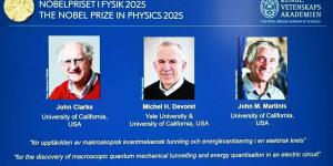 «النفق الكمومي» يمنح 3 علماء «نوبل في الفيزياء»