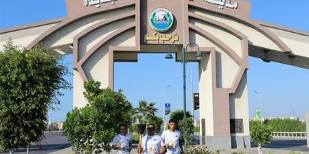 شعلة أسبوع شباب الجامعات الـ 14 تصل جامعة دمياط وتزور محطة «تحيا مصر 1»
