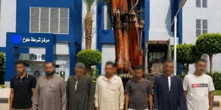 حفار وسط المشاجرة، خلافات الجيرة تنتهي بضبط 7 أشخاص في القليوبية