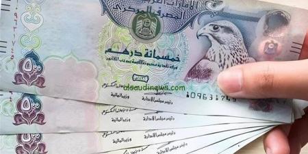 سعر الدرهم الإماراتي مقابل الجنيه في البنك المركزي مساء اليوم الأحد