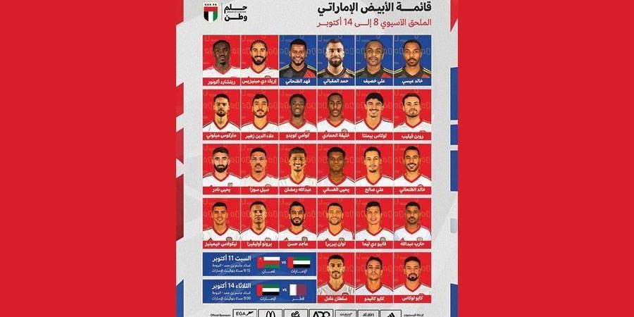 كوزمين يعلن قائمة «الأبيض» النهائية لملحق المونديال