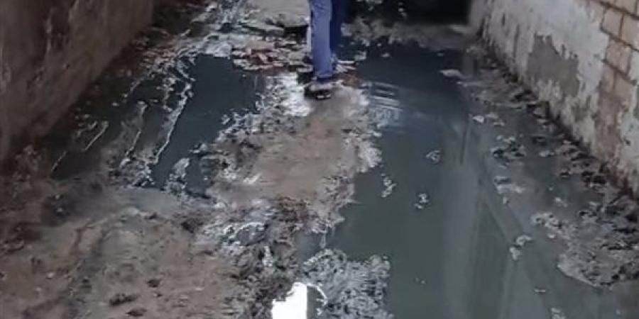 بعد طفح الصرف الصحي بقرية برشوم، مياه القليوبية: التوصيلات غير الشرعية هي السبب (صور)